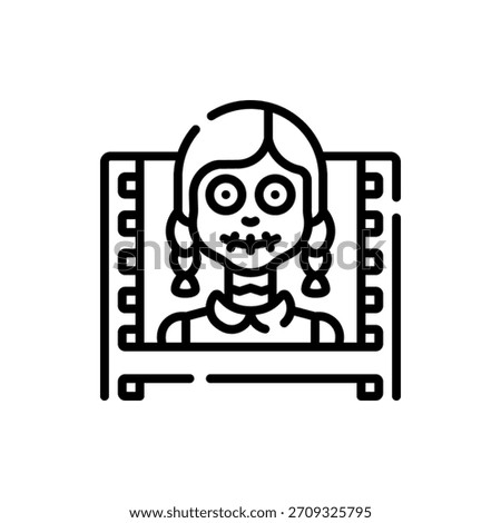 Spooky vector symbol for horror genre, perfect for film, scary, and thriller themes