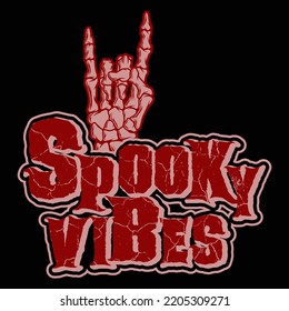 Spooky Vibes Halloween Day vector t-shirt design that are perfect for coffee mug, poster, pillow cover, Canvas design.