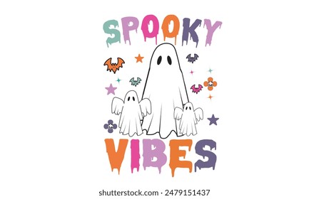 Spooky Vibes Halloween PNG Design