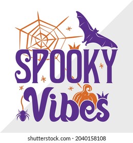 Spooky Vibes Printable Vector Illustration