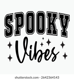 Spooky Vibes Retro T shirt Design Sublimation