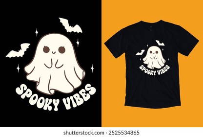 Spooky vibes t shirt, Halloween t shirt design