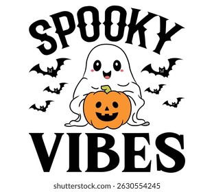 Spooky vibes t shirt, Halloween, Ghost, Spooky Season, witch, Halloween Funny, Little Witch, spooky vibes, little witch, boo, funny, spooky teacher