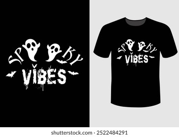 modelo de design de camiseta com vibes assustadoras.