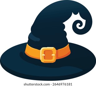 Spooky Witch Hat Halloween Costume Accessory Illustration for Parties