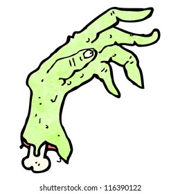 spooky zombie hand cartoon