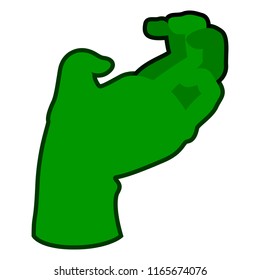 Spooky zombie hand icon. Vector illustration design