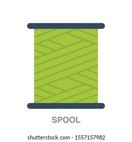 Spool flat icon on white transparent background. You can be used spool icon for several purposes.