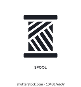 spool isolated icon. simple element illustration from sew concept icons. spool editable logo sign symbol design on white background. can be use for web and mobile