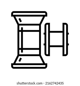 vector de icono de la línea de accesorios de alcantarillado de la plataforma. señal de accesorio de alcantarillado de la piscina. símbolo de contorno aislado ilustración negra