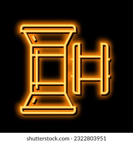 spool sewer accessory neon light sign vector. spool sewer accessory illustration