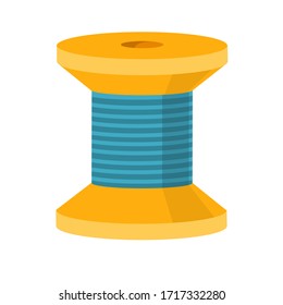 Spool sewing thread icon. Cartoon of spool sewing thread vector icon for web design isolated on white background.