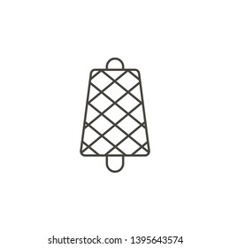 Spool, textile thread icon - Vector. Simple element illustration natural concept. Spool, textile thread icon - Vector. Organic concept vector illustration. on white background