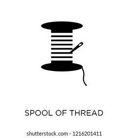 Spool of thread icon. Spool of thread symbol design from Sew collection. Simple element vector illustration on white background.