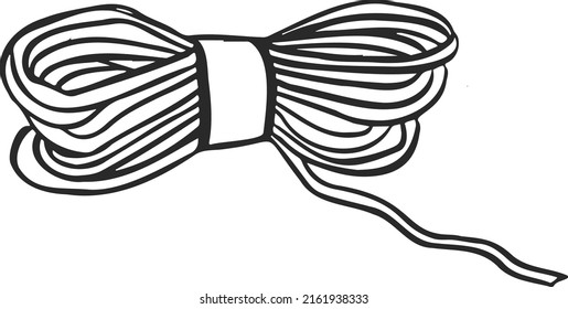 Spool of thread in line vector illustration