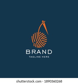 Spool Of Thread With Needle Logo Design Template