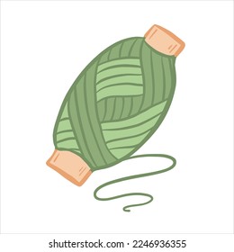 Spool of thread for sewing. Fashion designer tool.