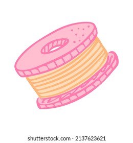 Spool of thread for a sewing machine. Fashion designer tool.