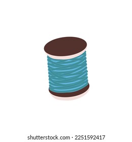 Spool of thread. Silhouette symbol. Tailoring. Vector isolated illustration for design.