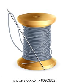 Spool of thread, vector