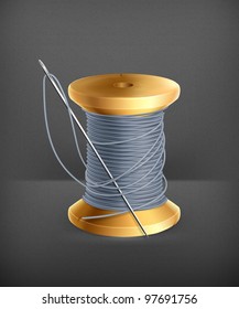 Spool of thread, vector