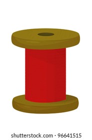 Spool with threads
