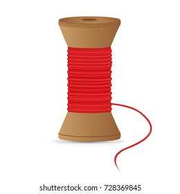 Spool of threads isolated on a white background