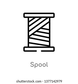 spool vector line icon. Simple element illustration. spool outline icon from sew concept. Can be used for web and mobile