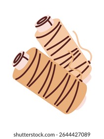 Carretéis de fio desenhados à mão