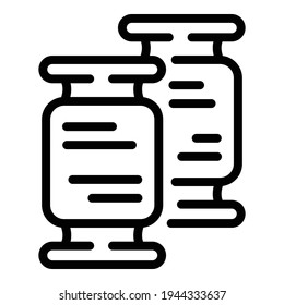 Spools thread icon. Outline spools thread vector icon for web design isolated on white background