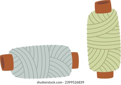 Spools Of Thread Vector Illustration