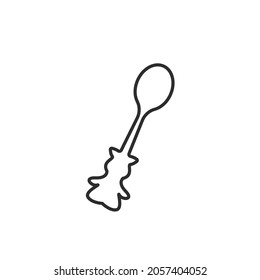 spoon for baby or child with pig character icon vector illustration design  template web