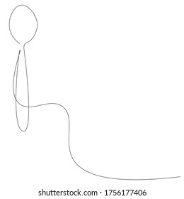Spoon background, Silhouette line drawing, vector illustration