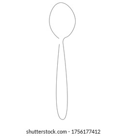 Spoon Background Silhouette Line Drawing Vector: Vector có sẵn (miễn