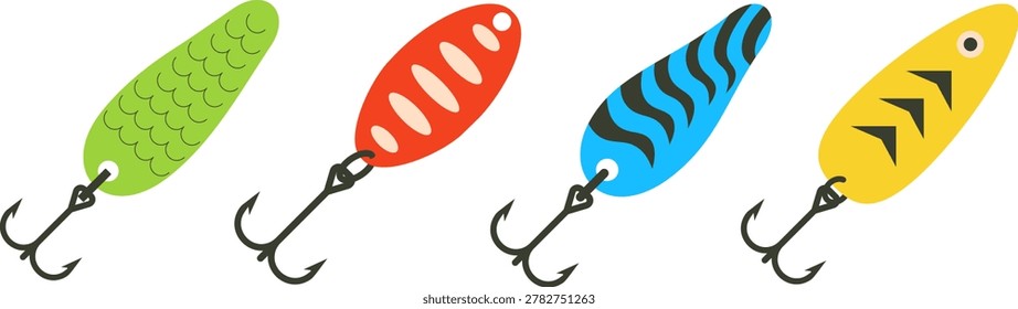 spoon bait icon. Spoon lure vector.