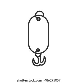 spoon bait linear icon. Thin line design