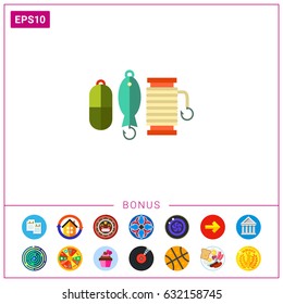 Spoon baits collection vector icon