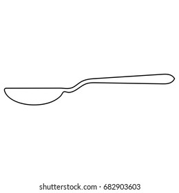 Spoon black icon .
