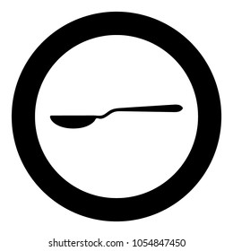 Spoon black icon in circle .