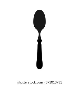 spoon -  black vector icon