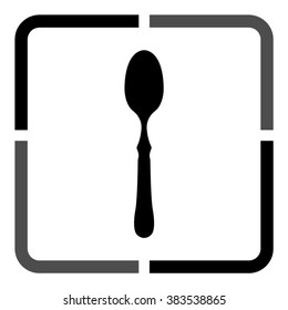spoon  - black vector icon