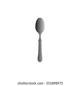 spoon - black  vector icon