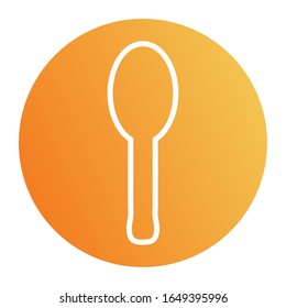 spoon block style icon design, Cook kitchen Eat food restaurant home menu dinner lunch cooking and meal theme Vector illustration