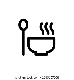 spoon and bowl icon isolated vector EPS10