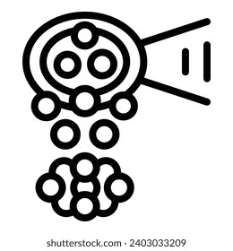 Spoon with bubble tea icon outline vector. Sweet tapioca pearls. Asian iced beverage