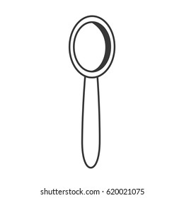 spoon chicken organic food outline