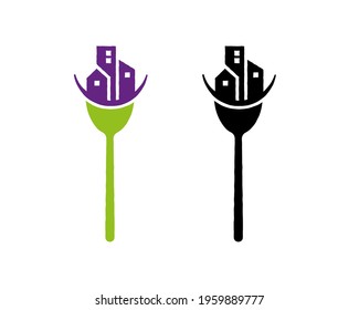 Spoon city logo for restaurant