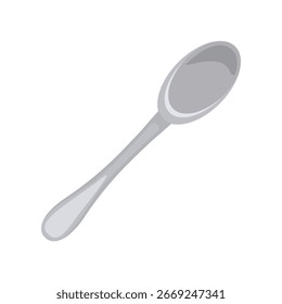Spoon clip art, clip art spoon, spoon vector icon, flat design illustration, isolated on white background