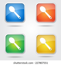 Spoon Colorful Vector Icon Design
