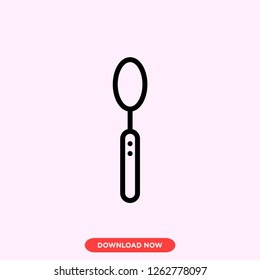 Spoon concept line icon. Simple element illustration. Spoon concept outline symbol design. Can be used for web and mobile UI/UX. Modern vector style. Modern vector style. 